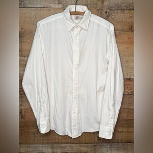 Faherty Shirt Mens XS White Button Down Long Sleeve Supima Stretch Casual Dress